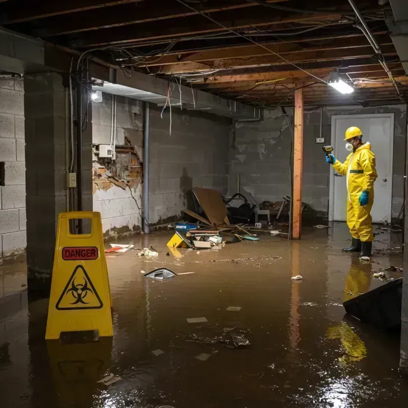 Flooded Basement Electrical Hazard in Hewitt, TX Property